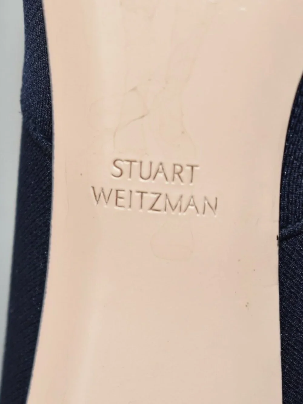 $650 Stuart Weitzman RAPTURE 75 SOCK STRETCH BOOTIE HEEL BLUE POINTY 9 (PC13)